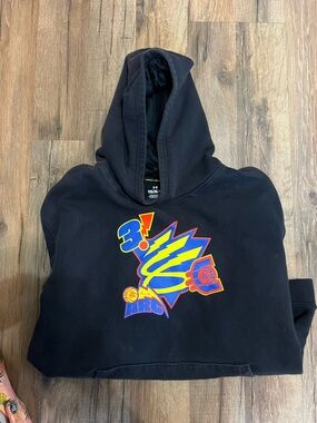Under Armour Black Hoodie with Neon Multicolor Graphic